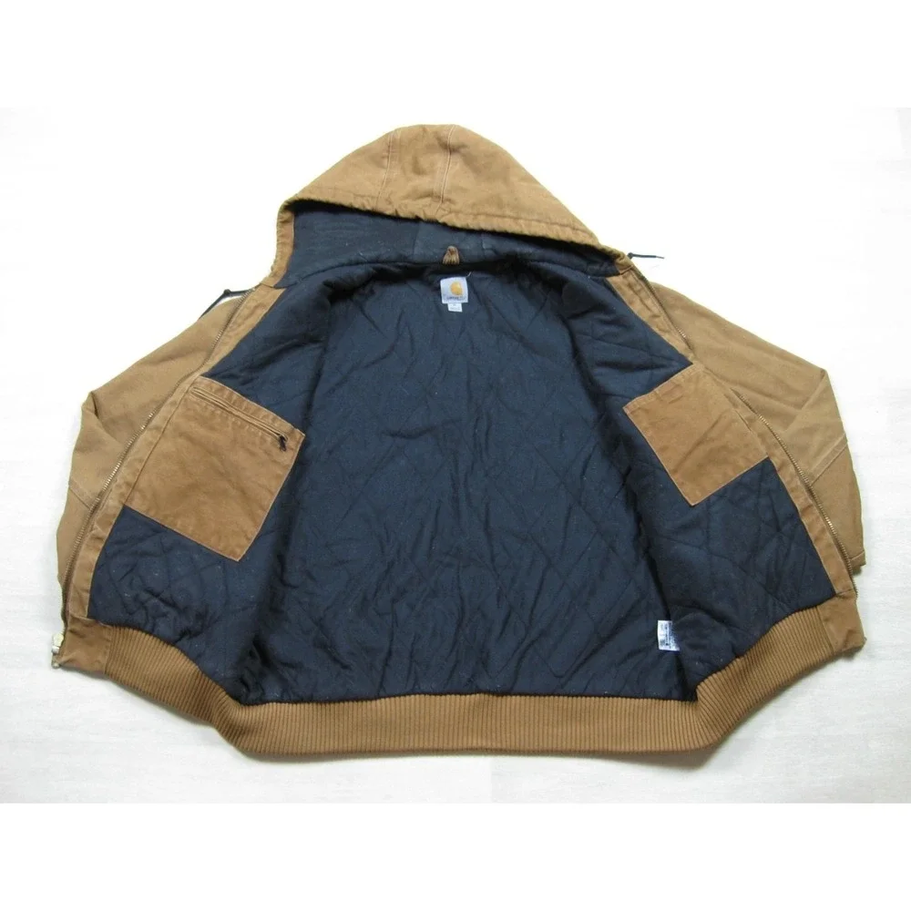 Vintage Carhartt Duck Canvas Active Jacket Men's (XL) Workwear‎ Quilt Lined J130